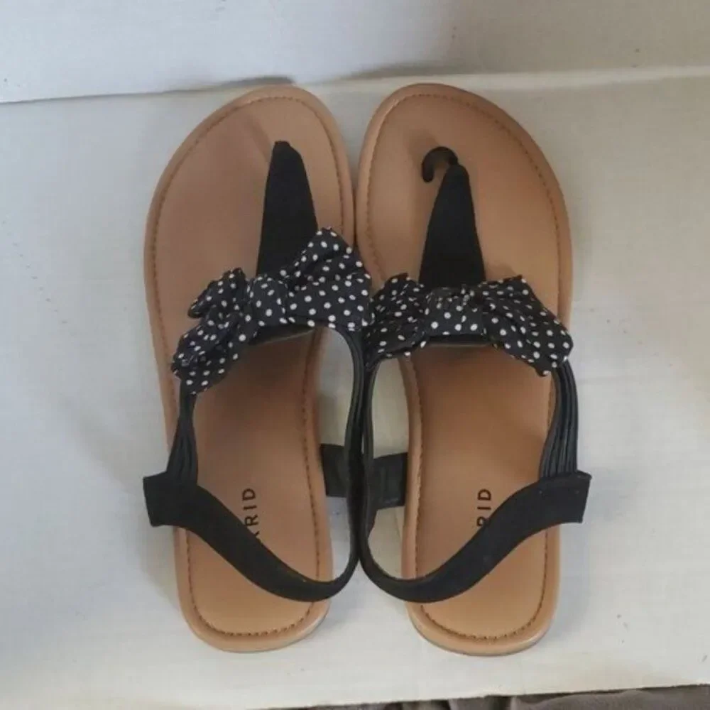 Torrid Sandals Shoes Flats Flip Flops Shoes BOW T STRAP Women's WOMAN'S 12WW